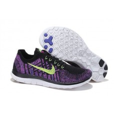 Nike free run flyknit 4.0 фиолетовые с черным
